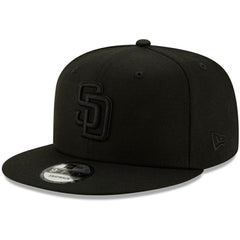 San Diego Padres Black on Black 9FIFTY Snapback Adjustable Hat - Black | New Era