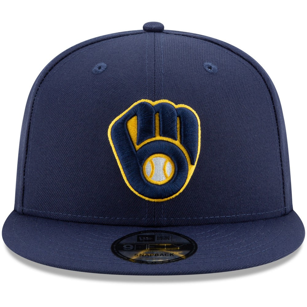 Milwaukee Brewers Team Color 9FIFTY Adjustable Hat - Navy | New Era
