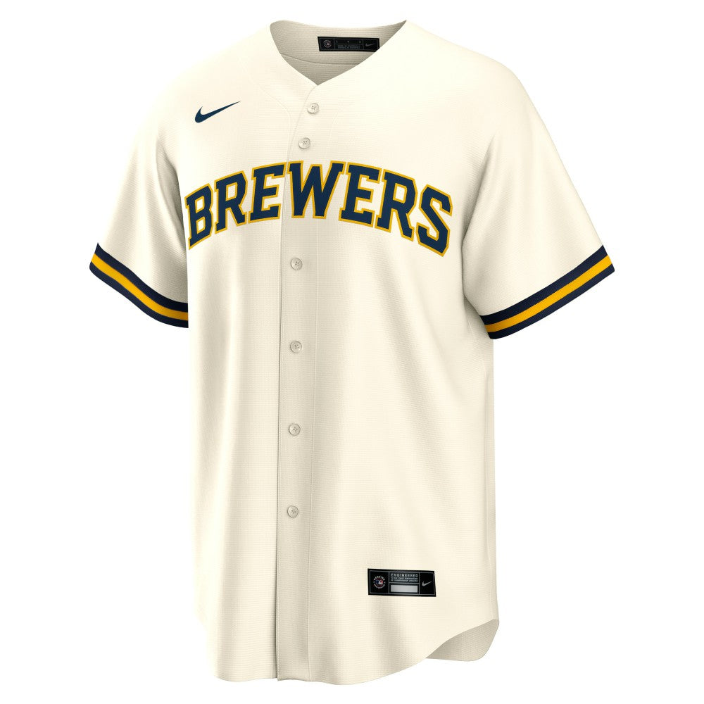 Christian Yelich Milwaukee Brewers Home Replica Player Jersey - Cream | Nike