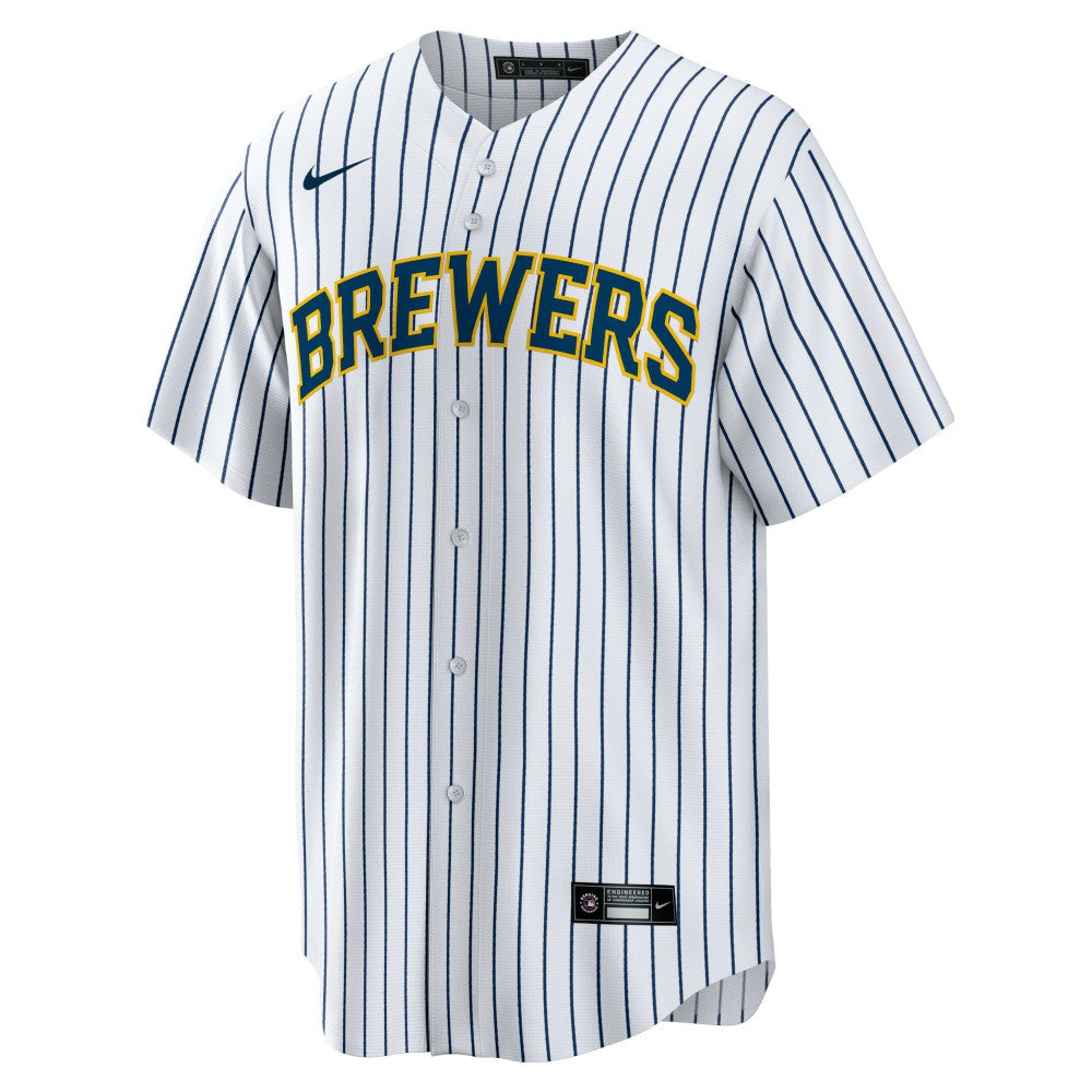 Christian Yelich Milwaukee Brewers Alternate Replica Player Jersey - White | Nike