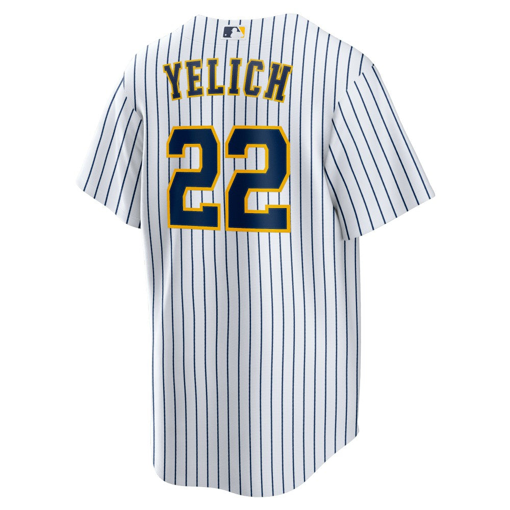 Christian Yelich Milwaukee Brewers Alternate Replica Player Jersey - White | Nike