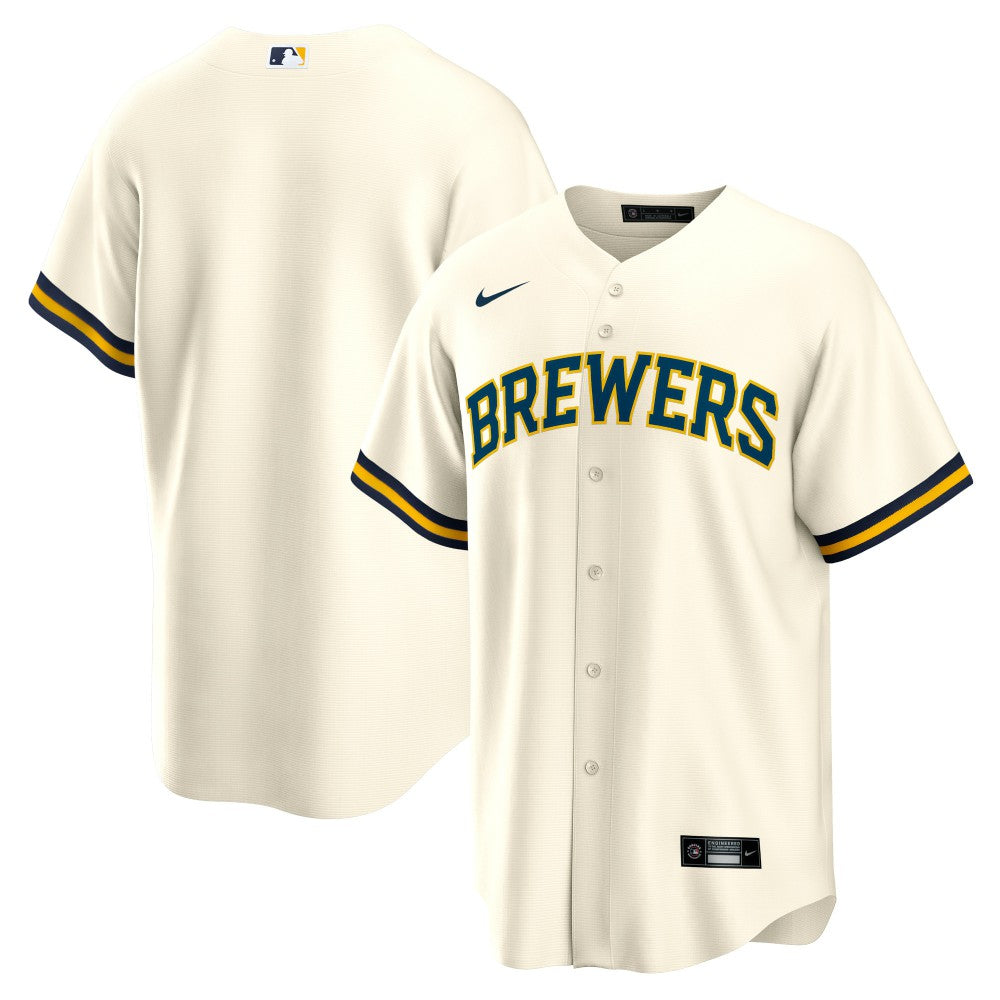 Milwaukee Brewers Home Replica Team Jersey - Cream | Nike