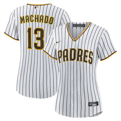 Manny Machado San Diego Padres Women's Home Replica Player Jersey - White/Brown | Nike