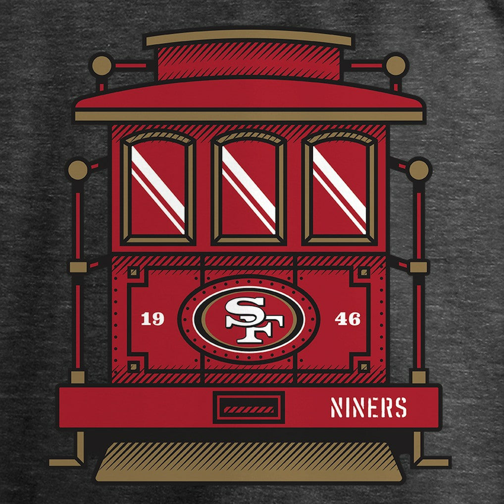 San Francisco 49ers Hometown Trolley Car Long Sleeve T-Shirt - Heather Gray sale