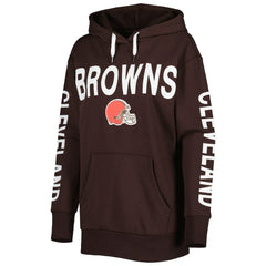 Cleveland Browns G-III 4Her by Carl Banks Women's Extra Point Pullover Hoodie - Brown discount