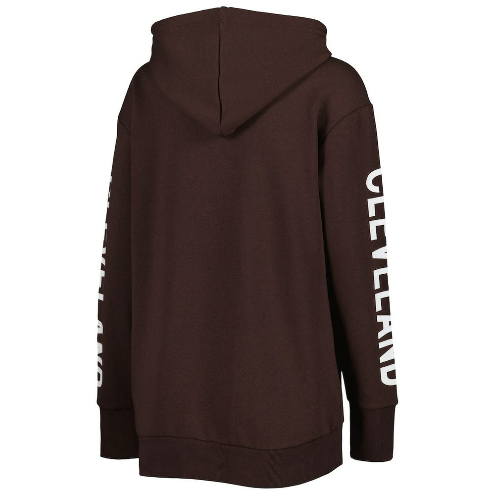 Cleveland Browns G-III 4Her by Carl Banks Women's Extra Point Pullover Hoodie - Brown discount