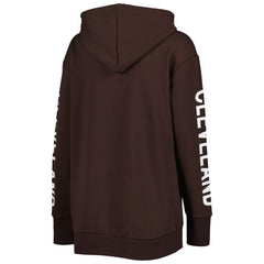 Cleveland Browns G-III 4Her by Carl Banks Women's Extra Point Pullover Hoodie - Brown discount