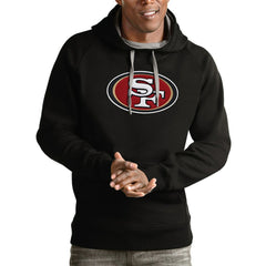 San Francisco 49ers Antigua Victory Pullover Hoodie - Black discount