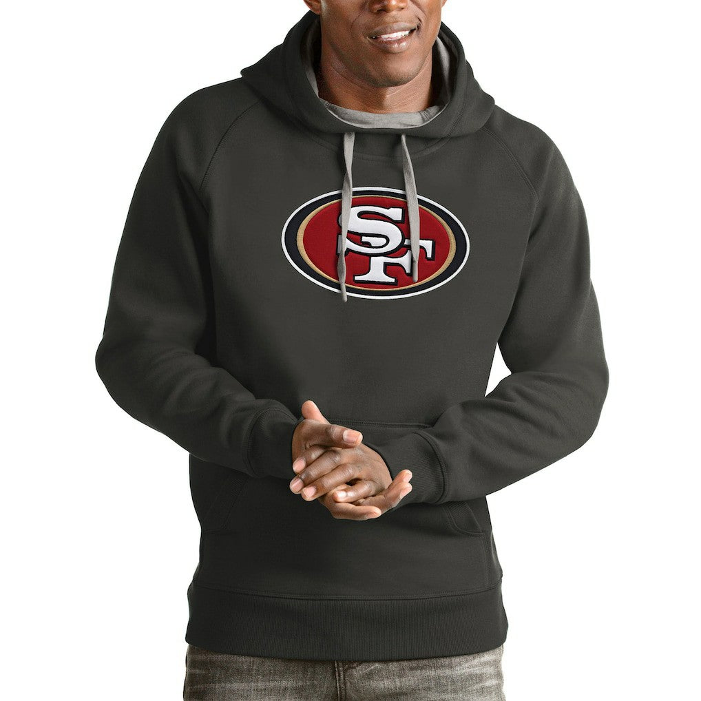 San Francisco 49ers Antigua Victory Pullover Hoodie - Charcoal for sale