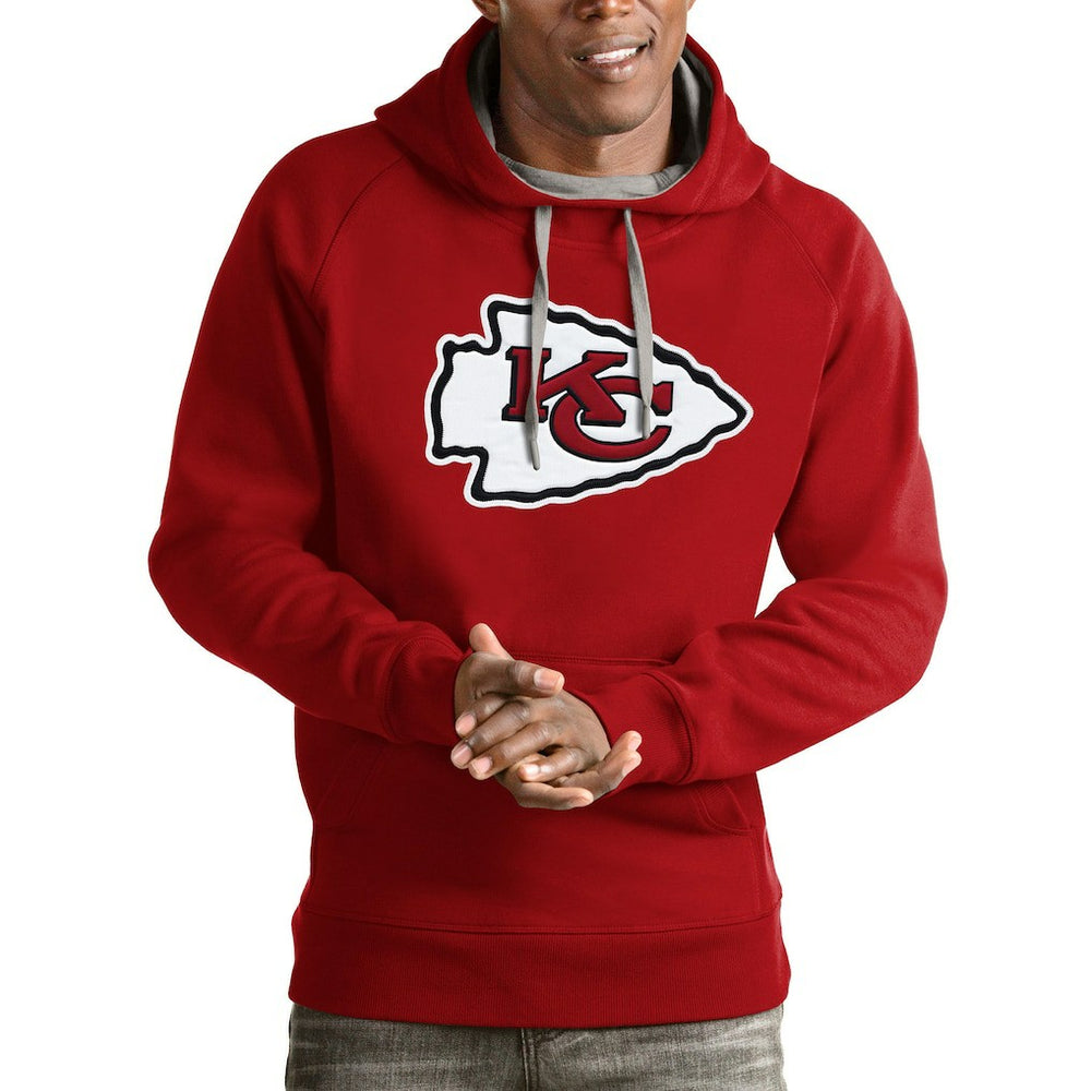 Kansas City Chiefs Antigua Team Victory Pullover Hoodie - Red for sale