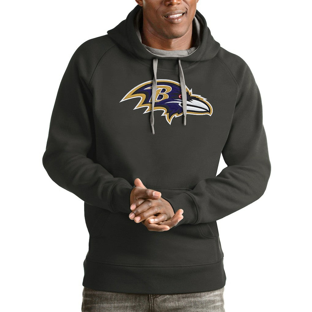 Baltimore Ravens Antigua Victory Pullover Hoodie - Charcoal on sale