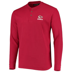Kansas City Chiefs Dunbrooke Logo Maverick Thermal Henley Long Sleeve T-Shirt - Red for sale