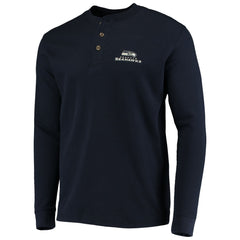 Seattle Seahawks Dunbrooke Logo Maverick Thermal Henley Long Sleeve T-Shirt - Navy online