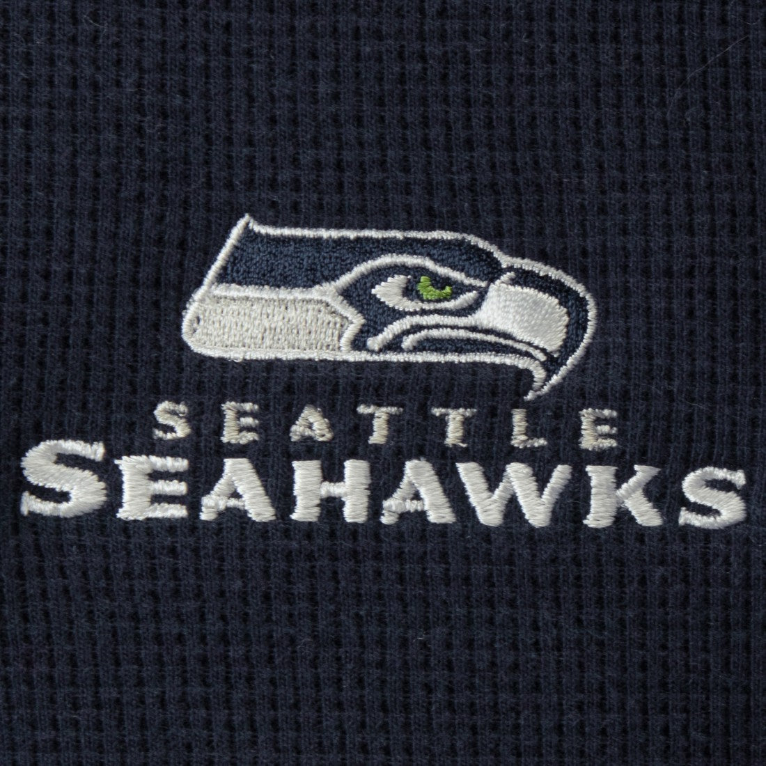 Seattle Seahawks Dunbrooke Logo Maverick Thermal Henley Long Sleeve T-Shirt - Navy online