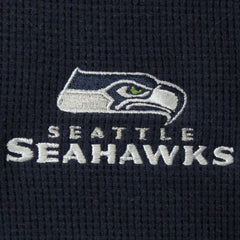 Seattle Seahawks Dunbrooke Logo Maverick Thermal Henley Long Sleeve T-Shirt - Navy online