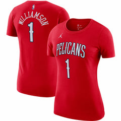 Zion Williamson New Orleans Pelicans Jordan Brand Women's Statement Edition Name & Number T-Shirt - Red sale