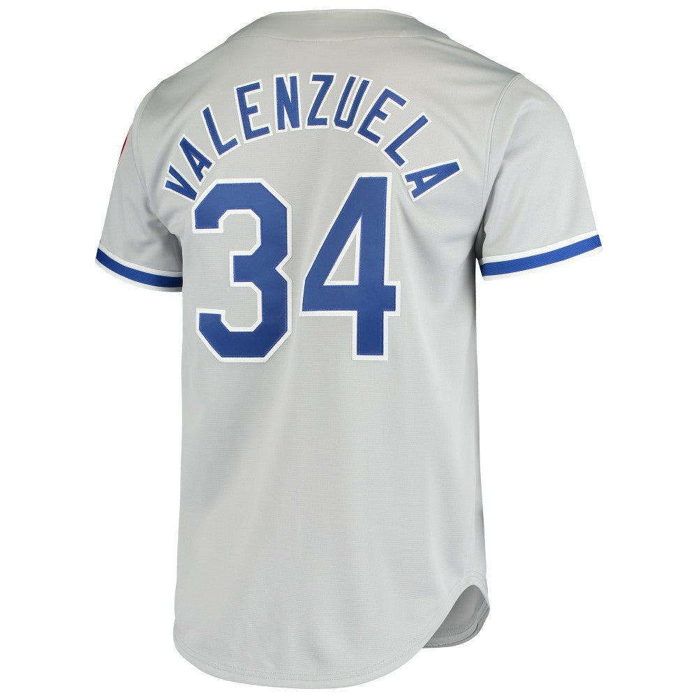 Fernando Valenzuela Los Angeles Dodgers Road 1981 Cooperstown Collection Authentic Jersey - Gray | Mitchell & Ness