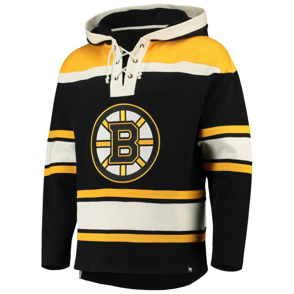 David Pastrnak Boston Bruins '47 Player Lacer Pullover Hoodie Black