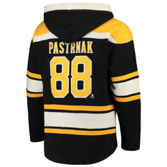 David Pastrnak Boston Bruins '47 Player Lacer Pullover Hoodie Black