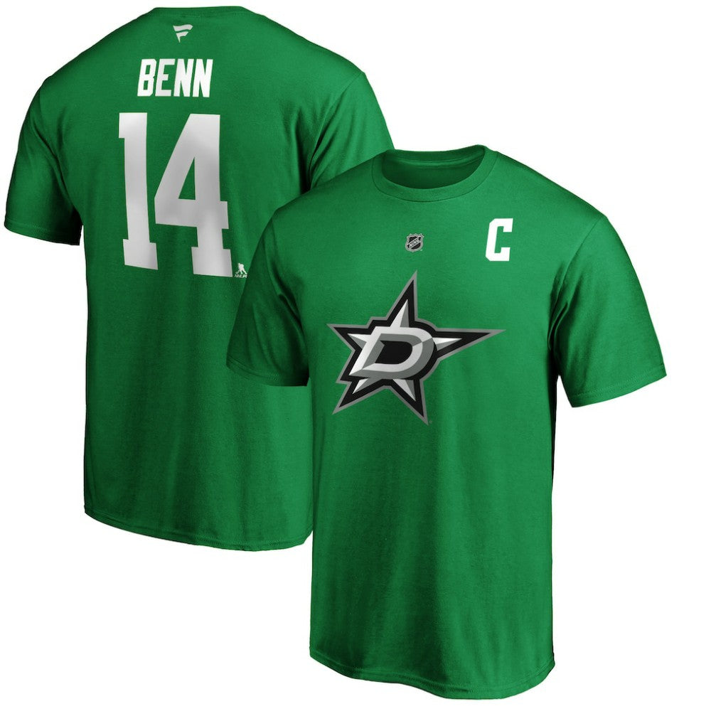 Jamie Benn Dallas Stars Fanatics Authentic Stack Player Name & Number T-Shirt Kelly Green