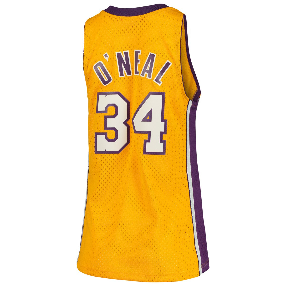 Shaquille O'Neal Los Angeles Lakers Women's 1999/00 Hardwood Classics Swingman Jersey - Gold | Mitchell & Ness on sale