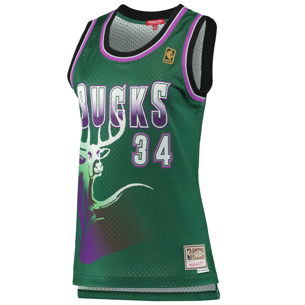 Ray Allen Milwaukee Bucks Women's 1996/97 Hardwood Classics Swingman Jersey - Green | Mitchell & Ness on sale