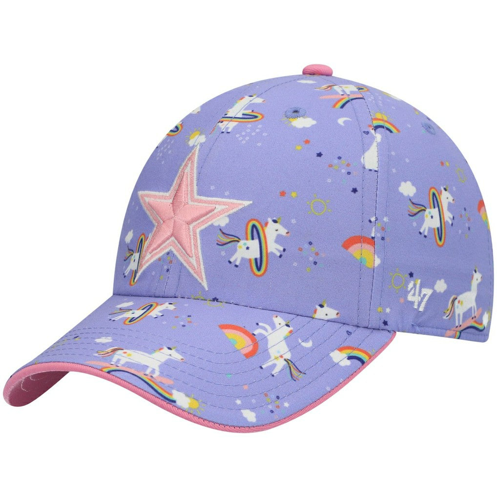 Dallas Cowboys '47 Girls Preschool Unicorn Clean Up Adjustable Hat - Purple on sale