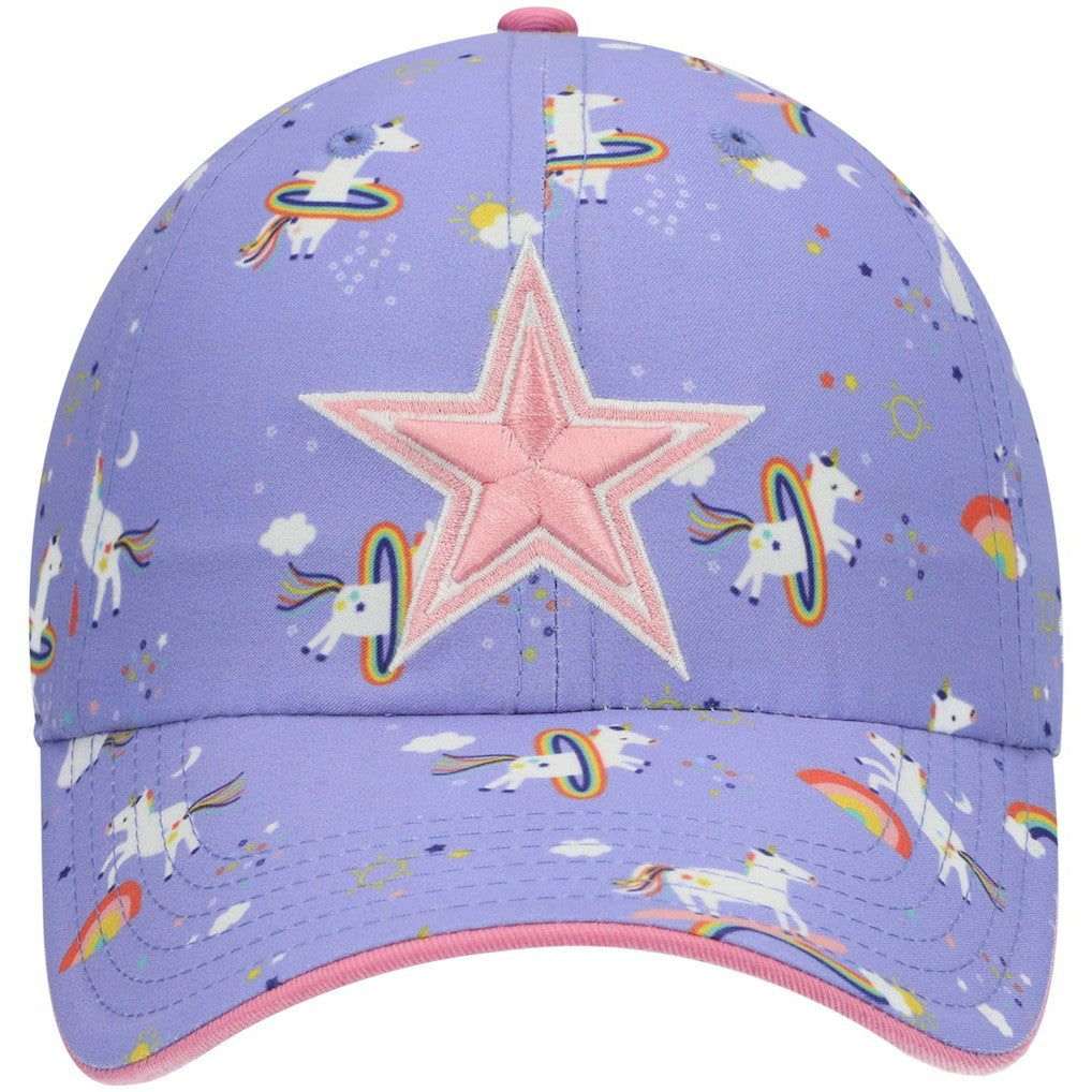 Dallas Cowboys '47 Girls Preschool Unicorn Clean Up Adjustable Hat - Purple on sale