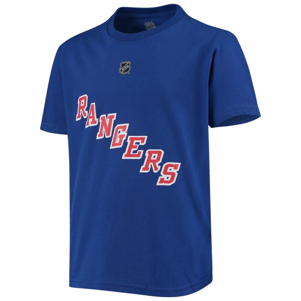 Mika Zibanejad New York Rangers Youth Player Name & Number T-Shirt Blue