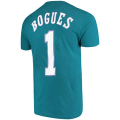 Muggsy Bogues Charlotte Hornets Hardwood Classics Name & Number Player T-Shirt - Teal | Mitchell & Ness cheap