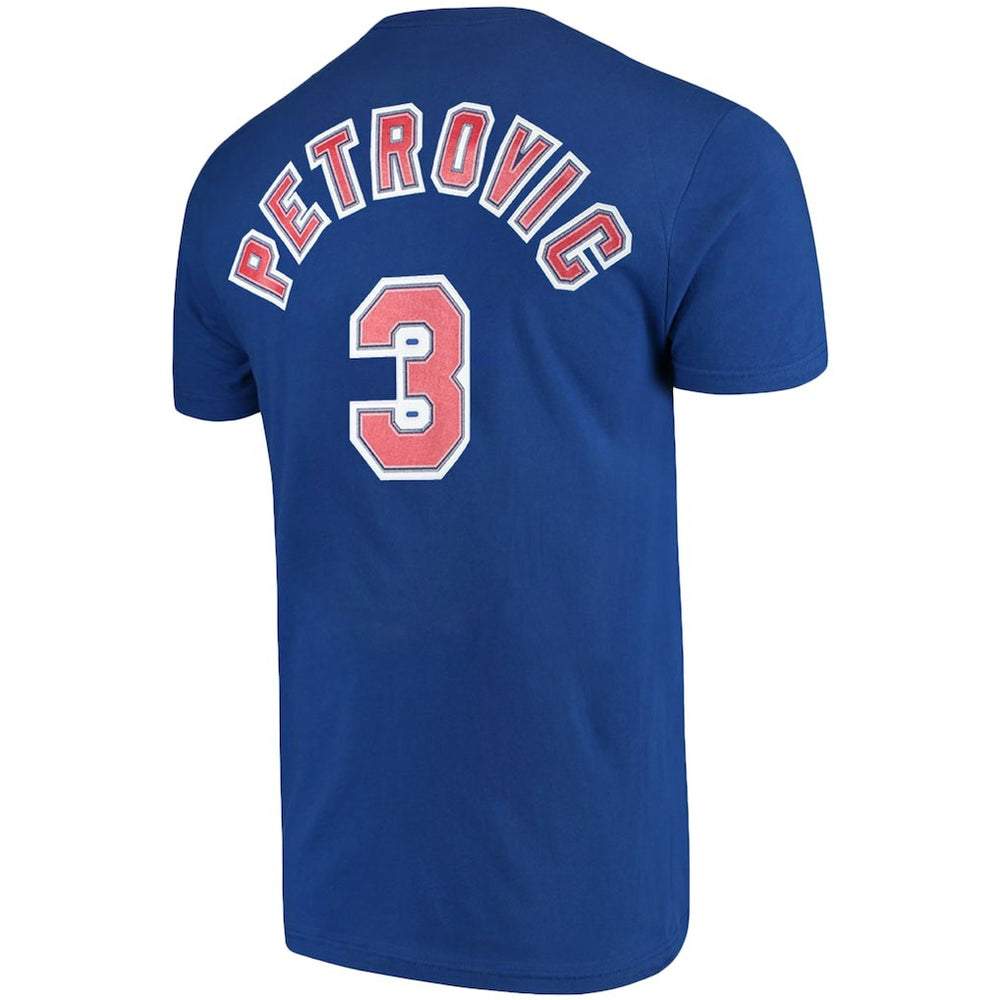 Drazen Petrovic Brooklyn Nets Hardwood Classics Name & Number Player T-Shirt - Royal | Mitchell & Ness on sale