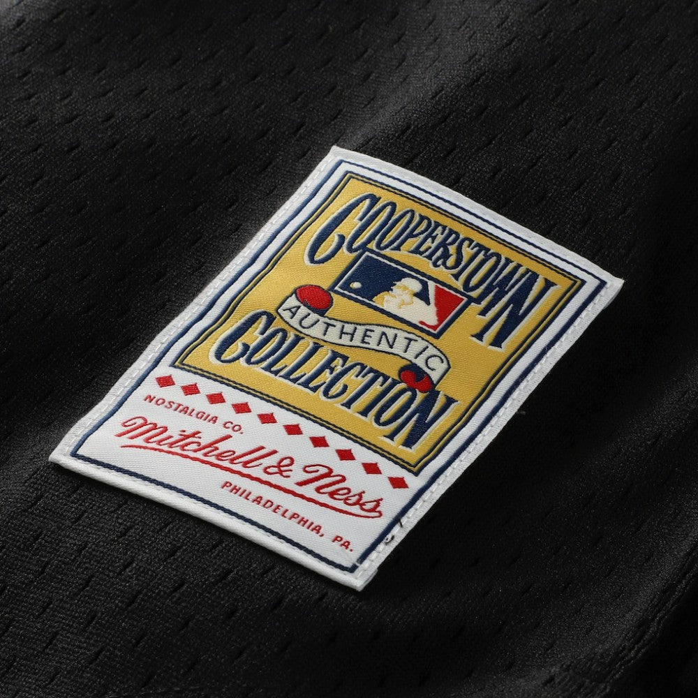 Barry Larkin Cincinnati Reds Cooperstown Collection Mesh Batting Practice Button-Up Jersey - Black | Mitchell & Ness