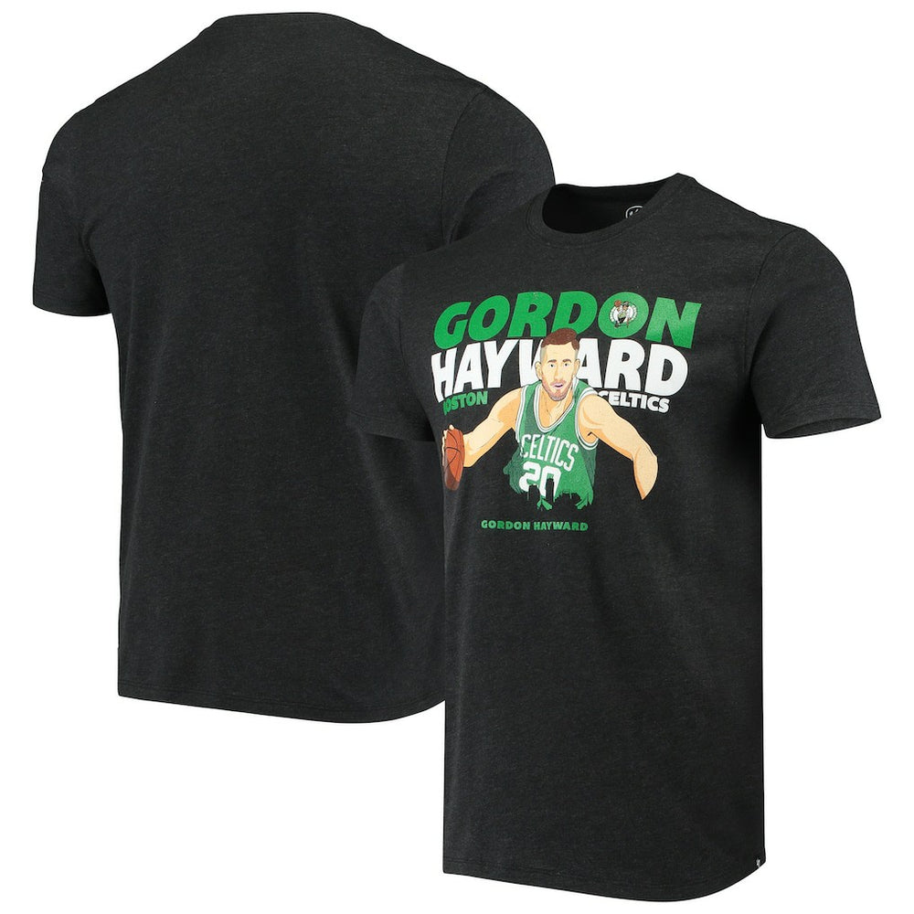 Gordon Hayward Boston Celtics '47 Player Graphic T-Shirt - Heathered Black | 47 brand discount