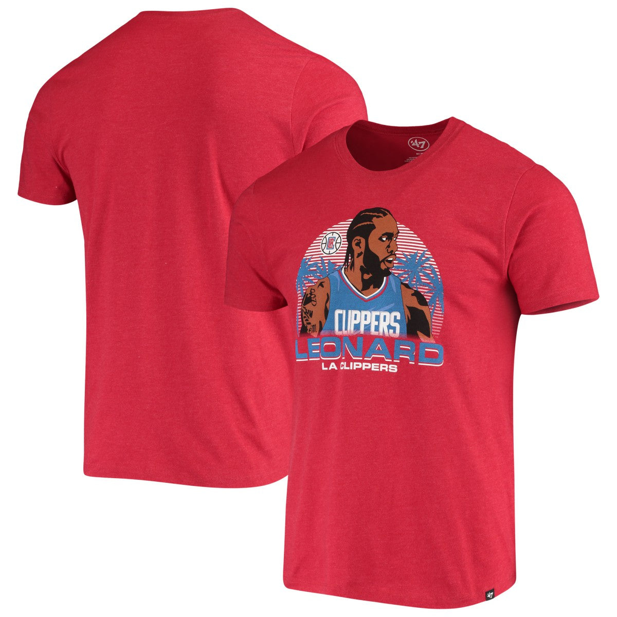 Kawhi Leonard LA Clippers '47 Player Graphic T-Shirt - Red | 47 brand sale