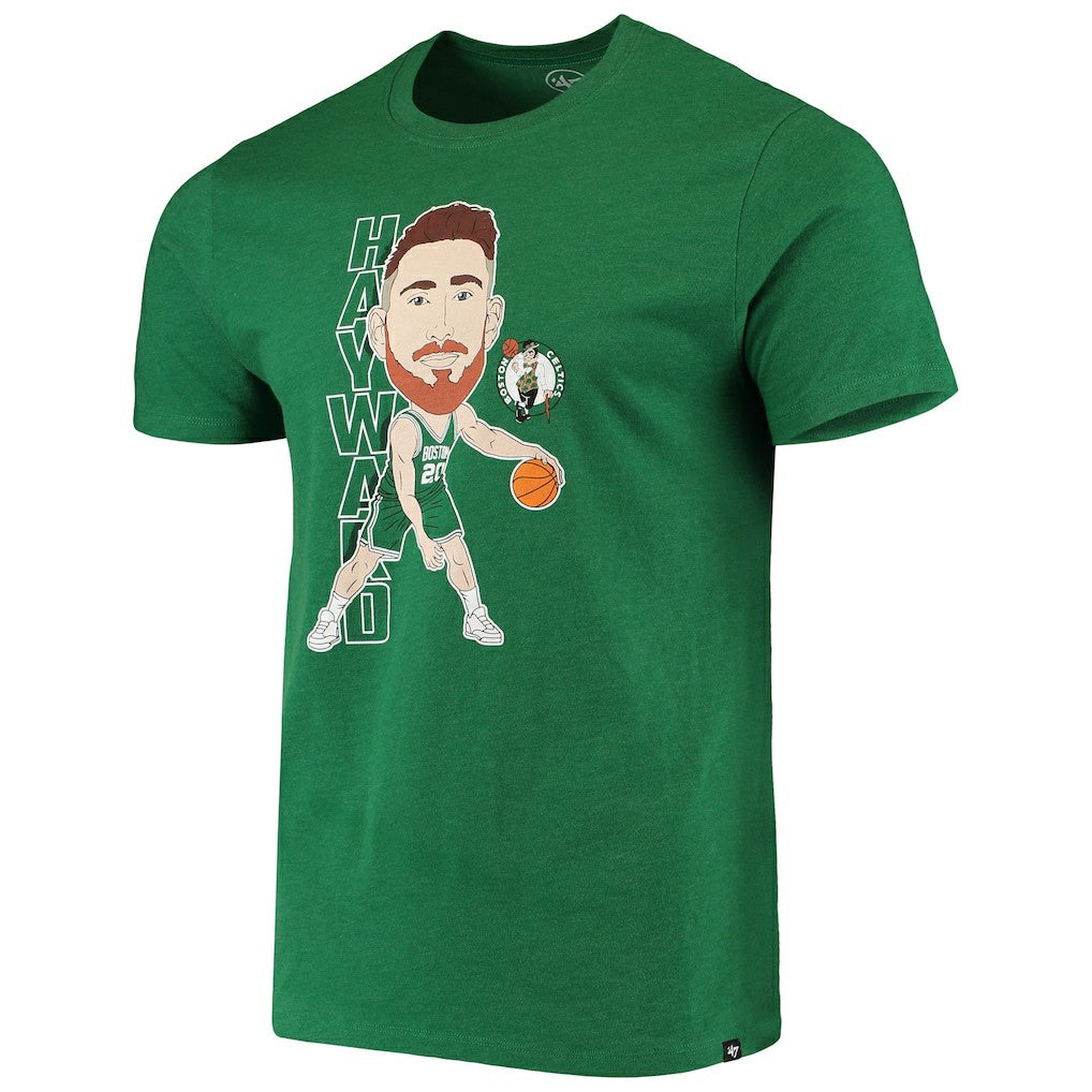 Gordon Hayward Boston Celtics '47 Bobblehead T-Shirt - Heathered Kelly Green | 47 brand outlet