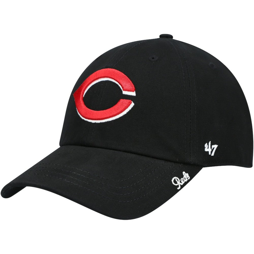 Cincinnati Reds Women's Team Miata Clean Up Adjustable Hat - Black | 47 brand