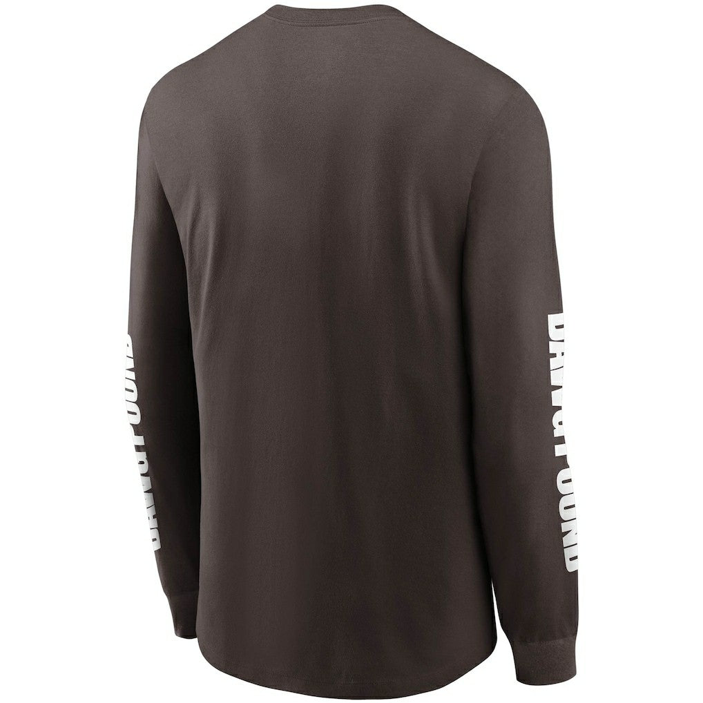 Cleveland Browns Split Local Long Sleeve T-Shirt - Brown | Nike sale