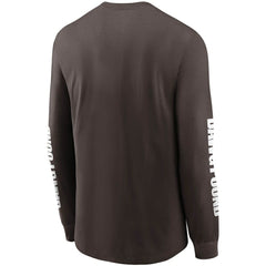 Cleveland Browns Split Local Long Sleeve T-Shirt - Brown | Nike sale