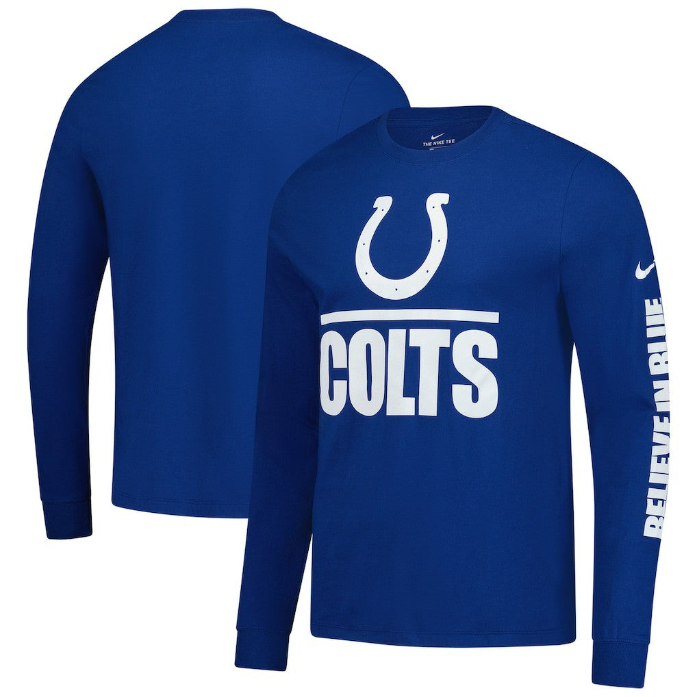 Indianapolis Colts Split Local Long Sleeve T-Shirt - Royal | Nike sale