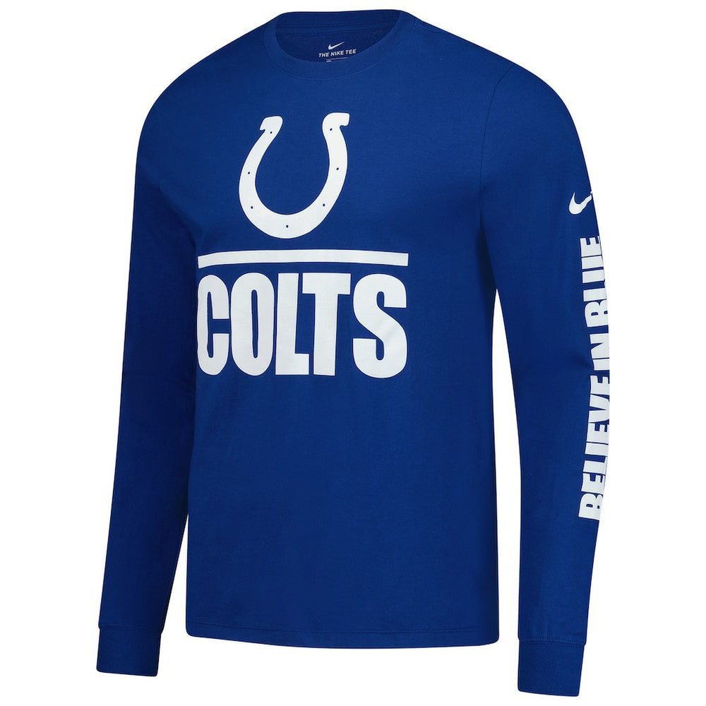 Indianapolis Colts Split Local Long Sleeve T-Shirt - Royal | Nike sale