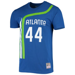 Pete Maravich Atlanta Hawks Hardwood Classics Stitch Name & Number T-Shirt - Blue | Mitchell & Ness discount