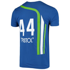 Pete Maravich Atlanta Hawks Hardwood Classics Stitch Name & Number T-Shirt - Blue | Mitchell & Ness discount