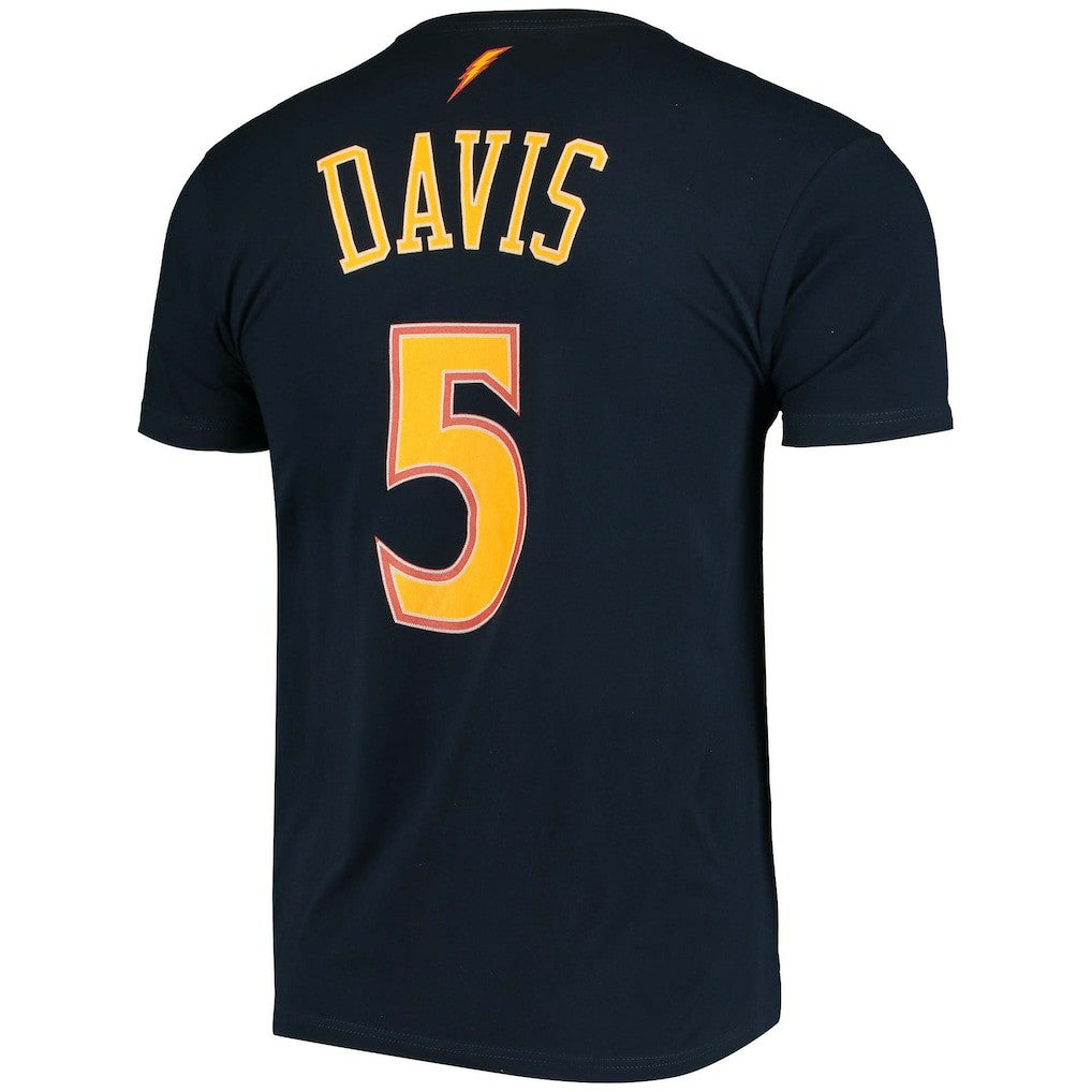 Baron Davis Golden State Warriors Hardwood Classics Stitch Name & Number T-Shirt sale - Navy | Mitchell & Ness shop
