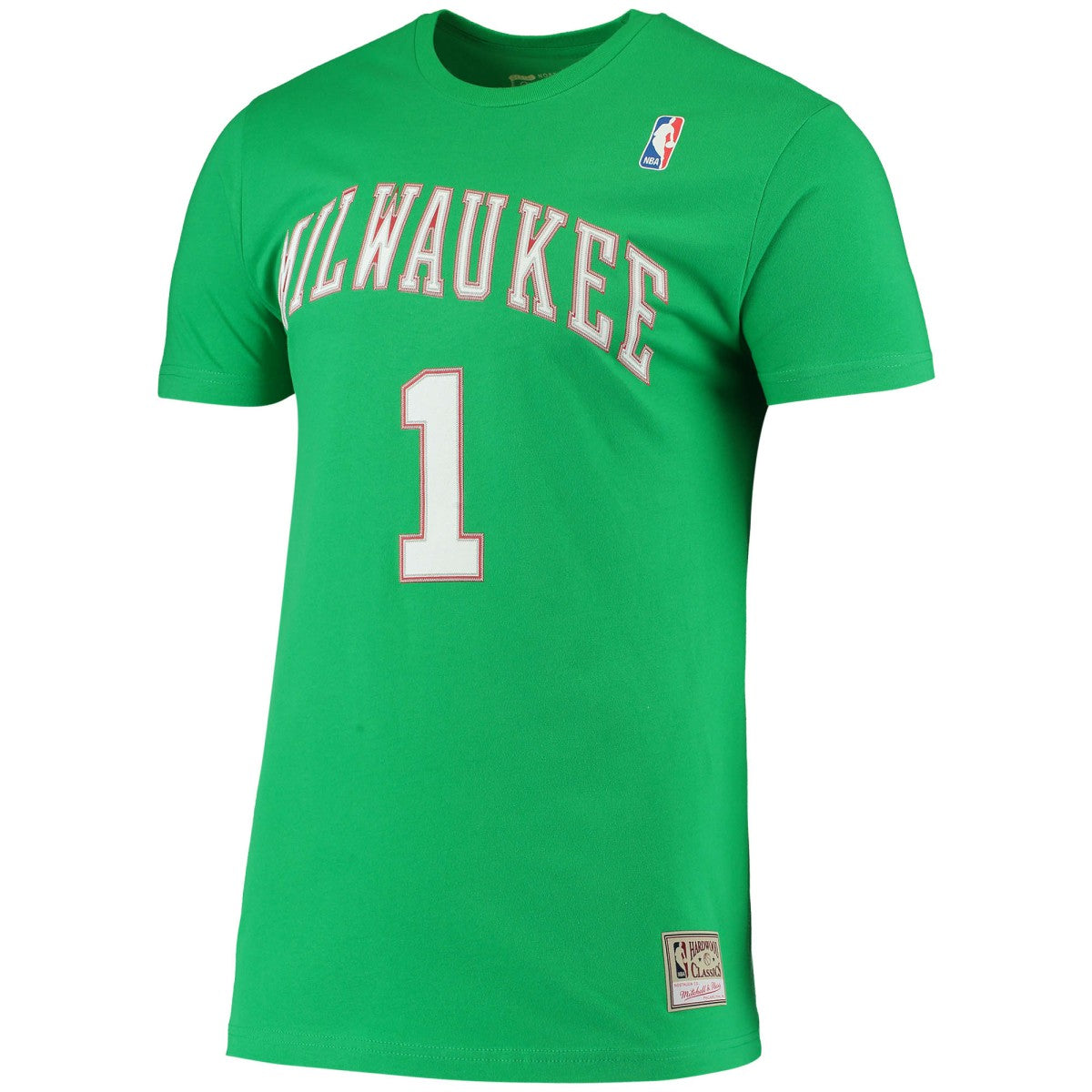 Oscar Robertson Milwaukee Bucks Hardwood Classics Stitch Name & Number T-Shirt - Green | Mitchell & Ness cheap