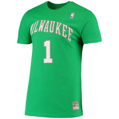 Oscar Robertson Milwaukee Bucks Hardwood Classics Stitch Name & Number T-Shirt - Green | Mitchell & Ness cheap