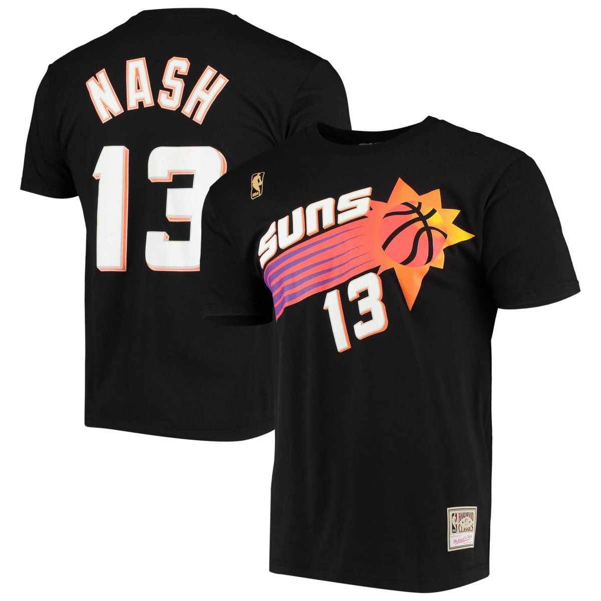 Steve Nash Phoenix Suns Hardwood Classics Stitch Name & Number T-Shirt - Black | Mitchell & Ness on sale