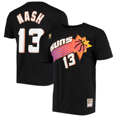 Steve Nash Phoenix Suns Hardwood Classics Stitch Name & Number T-Shirt - Black | Mitchell & Ness on sale