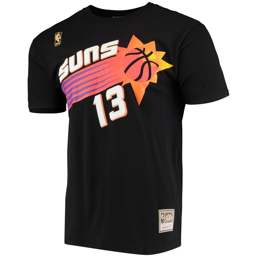 Steve Nash Phoenix Suns Hardwood Classics Stitch Name & Number T-Shirt - Black | Mitchell & Ness on sale