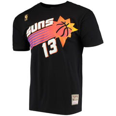 Steve Nash Phoenix Suns Hardwood Classics Stitch Name & Number T-Shirt - Black | Mitchell & Ness on sale