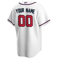 Atlanta Braves Home Replica Custom Jersey - White | Nike